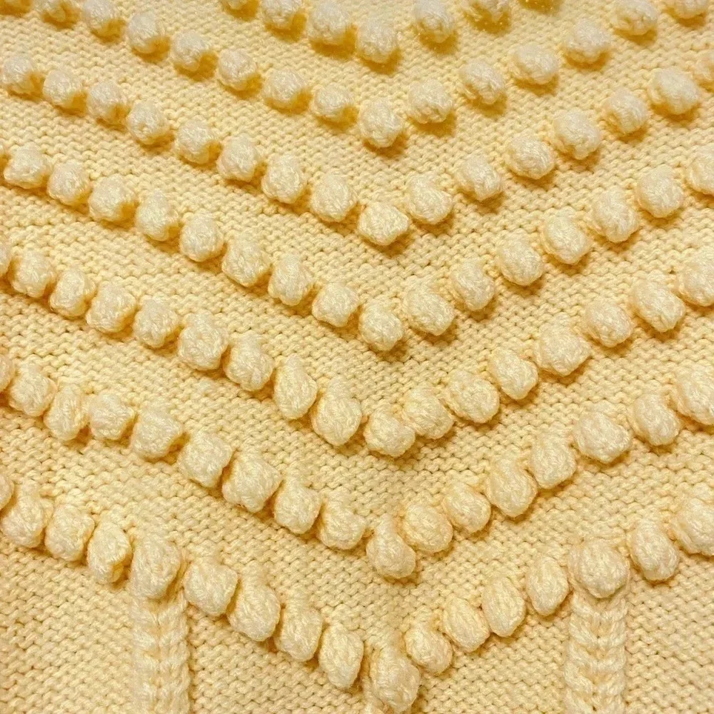 Vintage - Yellow Bavarian Style Boucle Sweater - Picture 7 of 7